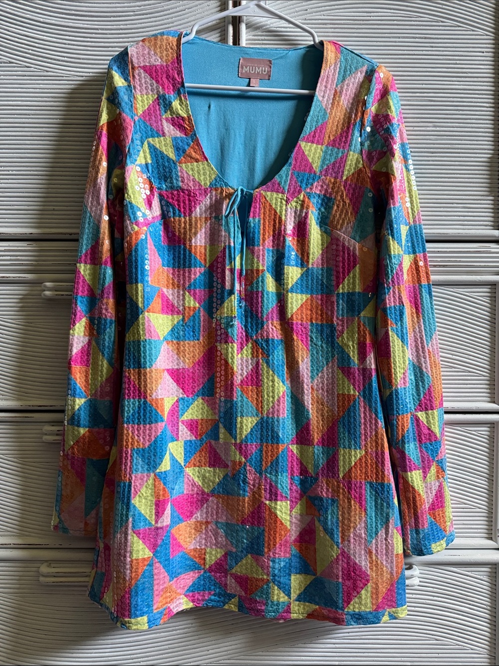 Mumu Multicolor Sequin Geometric Mini